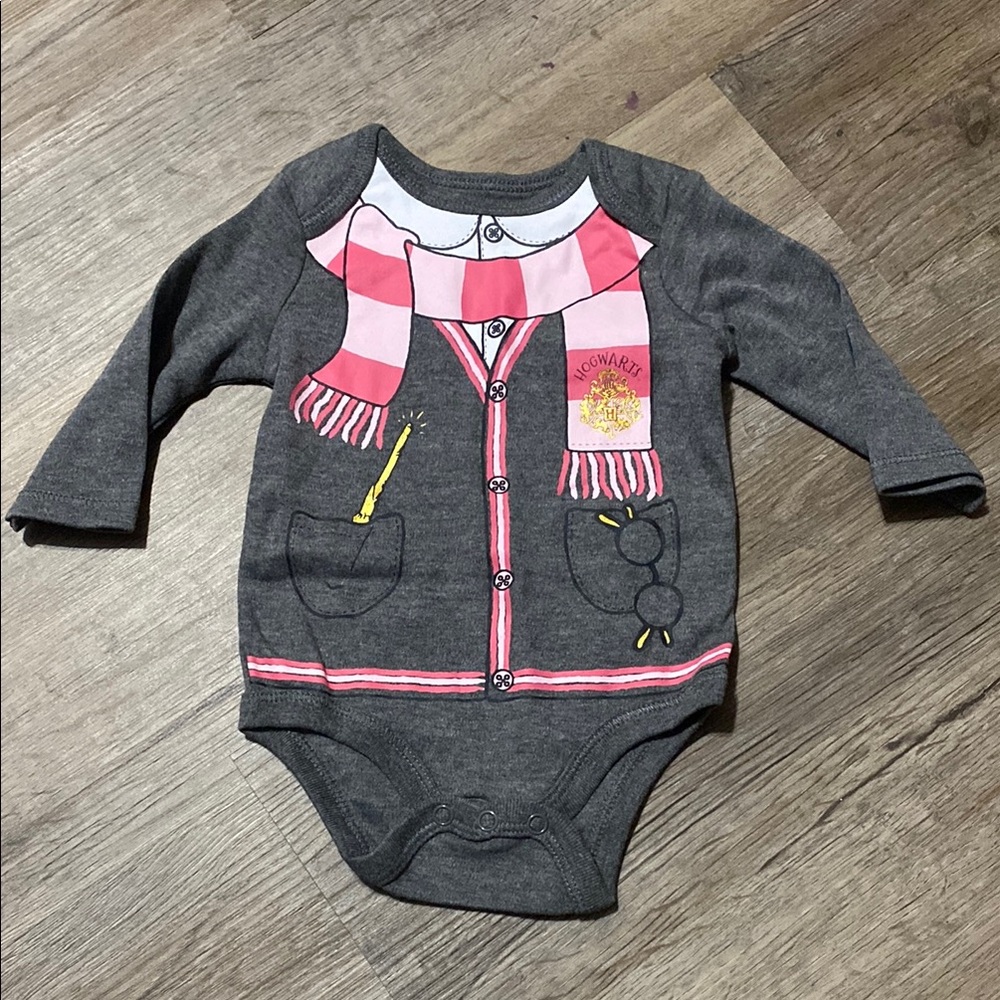 Harry Potter Gray and Pink Kids One Piece 0-3m